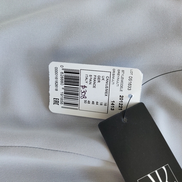 Joseph Ribkroff grey and floral party dress - Picture 2 of 5